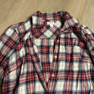 jcrew small red/blue flannel